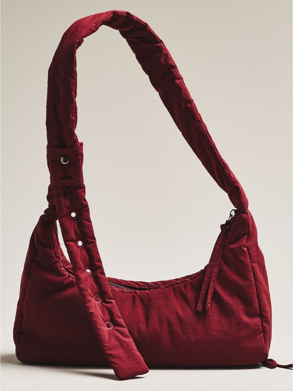 Damson Madder Shoulder Bag in Deep Wine Red
